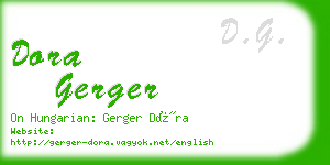 dora gerger business card